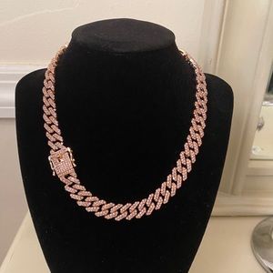 COPY - Pink Iced Out Cuban Choker